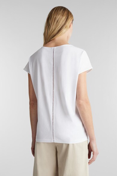 Esprit Tricou de bumbac organic cu decupaje Femei