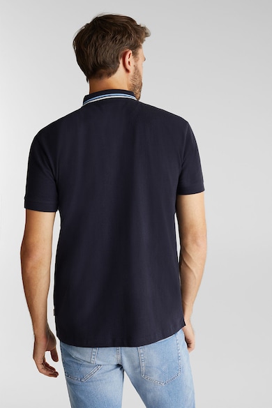 Esprit Tricou polo de bumbac organic, cu aspetc texturat Barbati