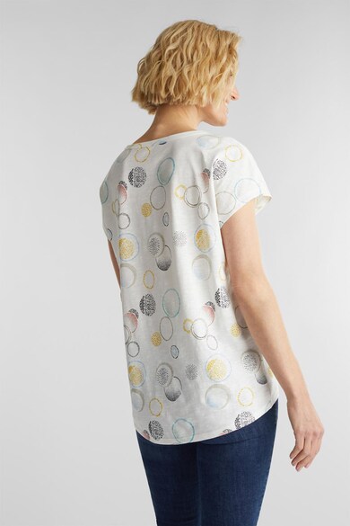 Esprit Tricou din bumbac organic, cu imprimeu grafic Femei