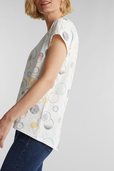 Esprit Tricou din bumbac organic, cu imprimeu grafic Femei