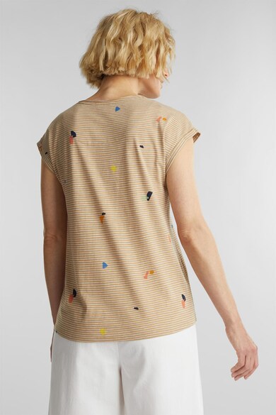 Esprit Csíkos póló absztrakt mintával női
