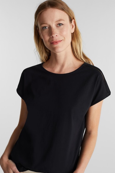 Esprit Tricou de bumbac organic cu decupaje Femei