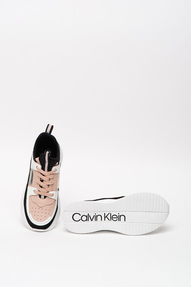 CALVIN KLEIN Ultra colorblock dizájnos sneaker bőr részletekkel női