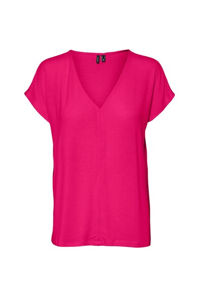 Vero Moda Tricou cu decolteu in V Violet Femei