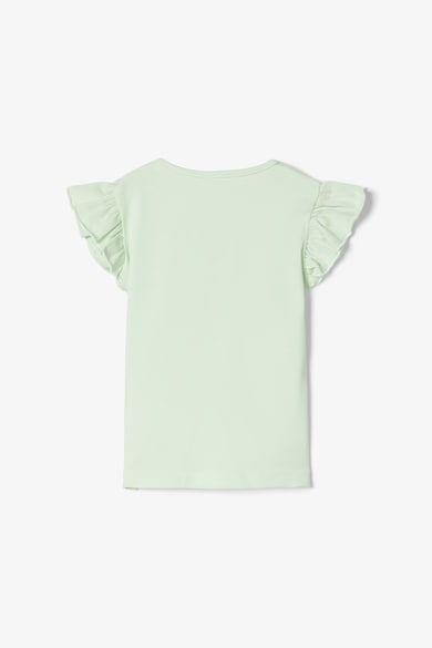 NAME IT Tricou din amestec de bumbac organic, cu buzunar pe piept Fete