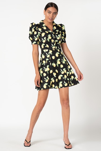 Trendyol Разкроена рокля с шарка на лимони Жени