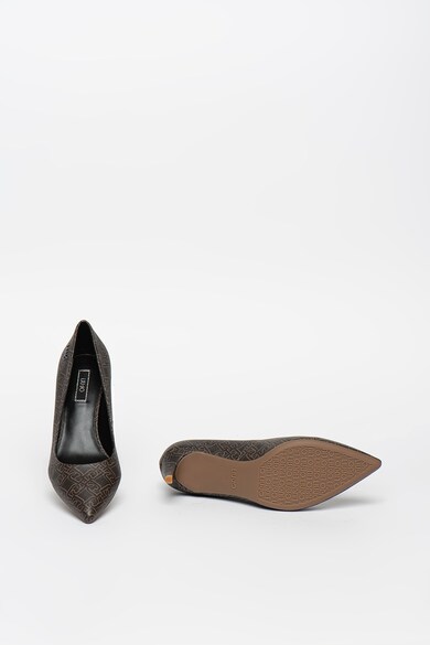 Liu Jo Pantofi de piele ecologica, cu varf ascutit si imprimeu logo Katia Femei