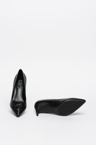 Liu Jo Pantofi de piele cu varf ascutit si logo metalic Katia Femei