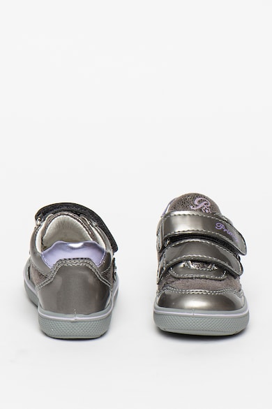Primigi Pantofi sport de piele ecologica cu aspect metalizat si velcro Fete