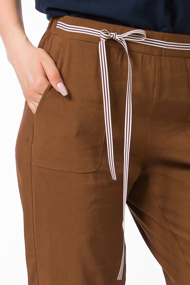 Sense Pantaloni conici din amestec de in cu buzunare laterale Femei