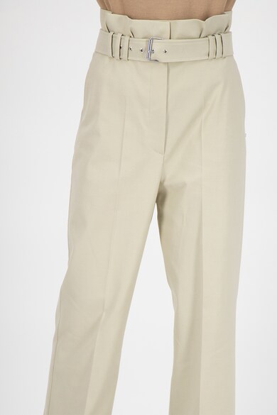 Sportmax Code Pantaloni din amestec de lyocell cu talie inalta si curea Femei