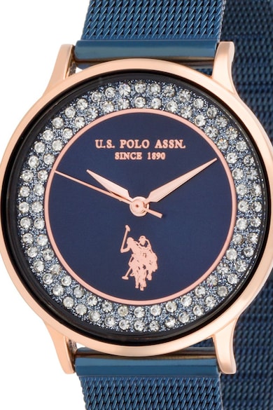 U.S. Polo Assn. Ceas analog decorat cu cristale Femei