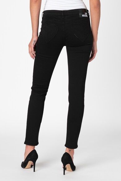 Love Moschino Blugi skinny cu buzunare in forma de inima Femei