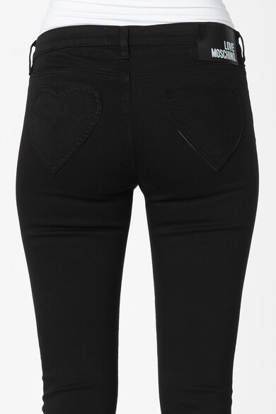 Love Moschino Blugi skinny cu buzunare in forma de inima Femei