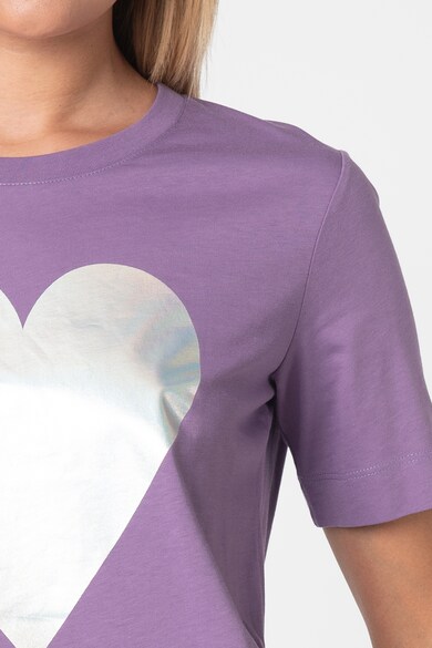 Love Moschino Тениска с бляскав сърцевиден дизайн Жени