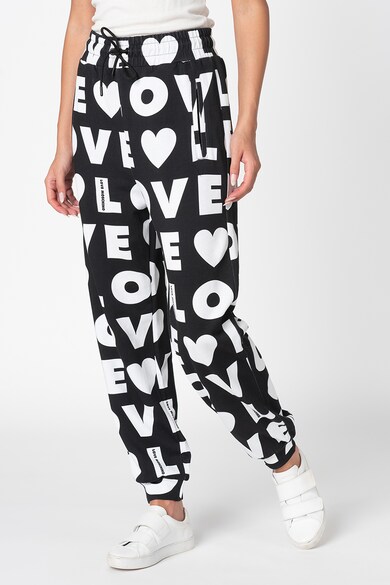 Love Moschino Pantaloni conici cu imprimeu logo Femei