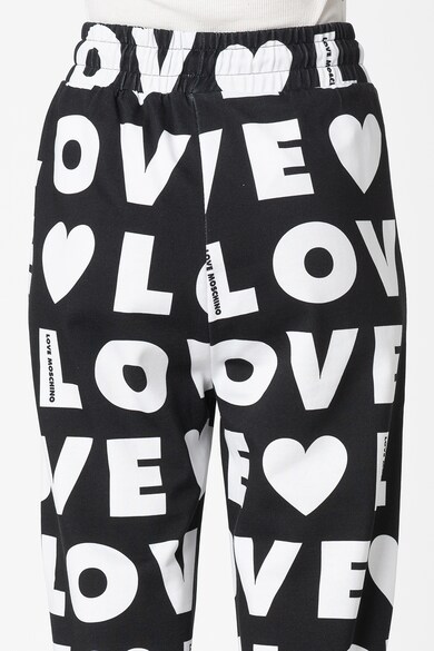 Love Moschino Pantaloni conici cu imprimeu logo Femei