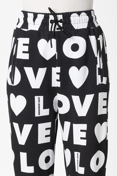 Love Moschino Pantaloni conici cu imprimeu logo Femei