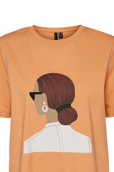 Vero Moda Tricou de bumbac organic, cu imprimeu grafic Femei