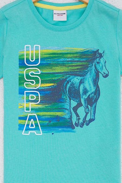 U.S. Polo Assn. Тениска с фигурална щампа и лого Момчета