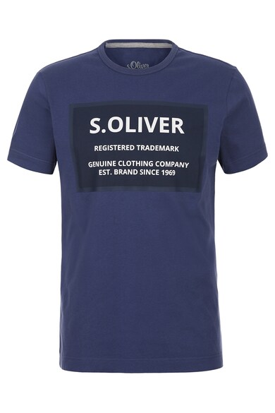 s.Oliver Tricou cu decolteu la baza gatului si logo Barbati