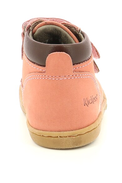 Kickers kids Ghete din piele intoarsa cu inchidere velcro Fete