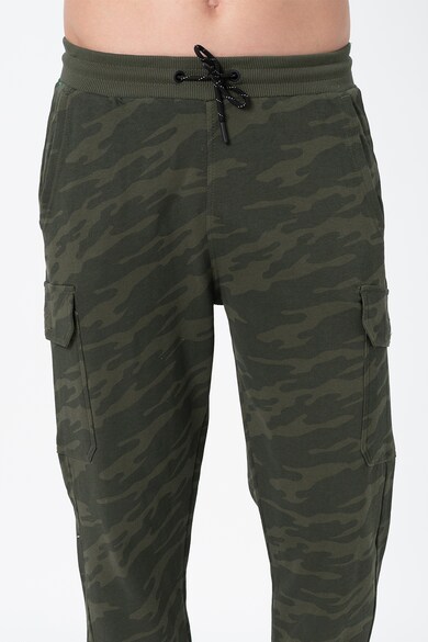 BLEND Pantaloni sport cargo cu imprimeu camuflaj Barbati