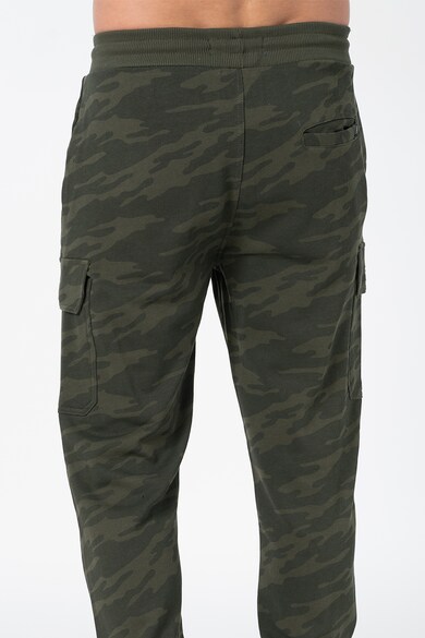 BLEND Pantaloni sport cargo cu imprimeu camuflaj Barbati