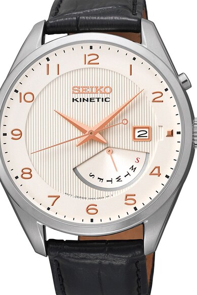 Seiko Ceas cu o curea din piele Kinetic Barbati