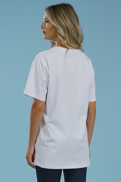 Format Lady Tricou cu decolteu la baza gatului si model cusut Femei