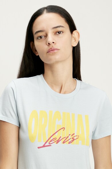 Levi's Tricou cu decolteu la baza gatului si imprimeu logo 05 Femei