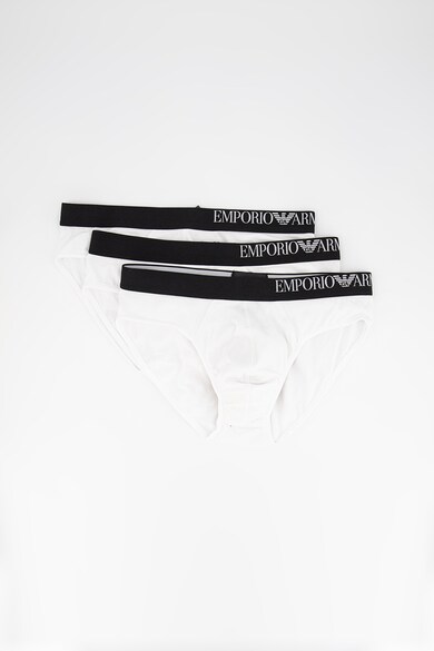 Emporio Armani Underwear Set de chiloti cu banda in talie, cu logo - 3 perechi Barbati