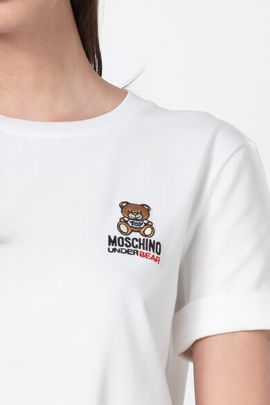 Moschino Tricou de casa cu decolteu la baza gatului si broderie logo Femei