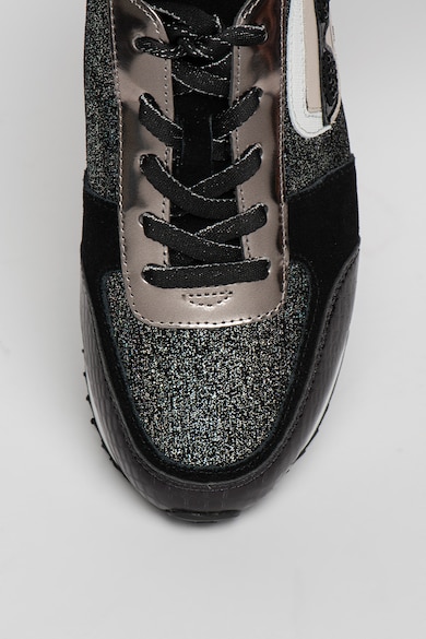 Karl Lagerfeld Pantofi sport din piele cu logo si detalii stralucitoare Velocita Femei