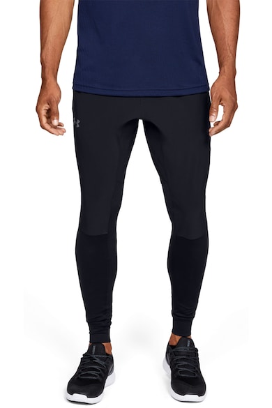 Under Armour Pantaloni elastici cu logo, pentru fitness Hybrid Barbati