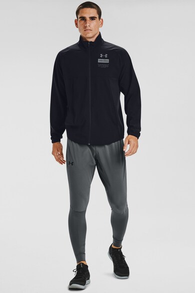 Under Armour Jacheta elastica cu imprimeu logo, pentru fitness Summer Barbati