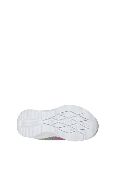 Skechers Pantofi sport cu velcro si accente cu model colorblock Microspec Fete