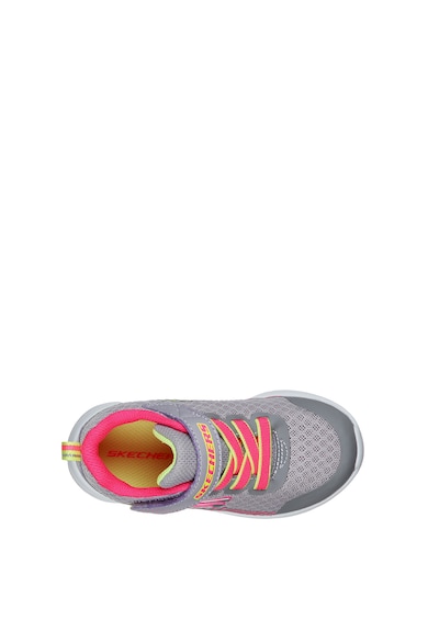 Skechers Pantofi sport cu velcro si accente cu model colorblock Microspec Fete