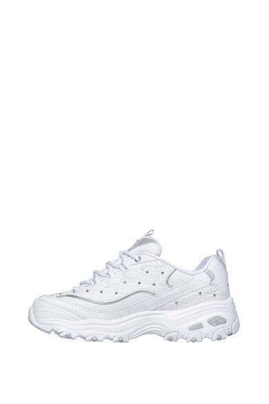 Skechers D'Lites - Pantofi sport cu insertii din piele Glamour Feels Femei