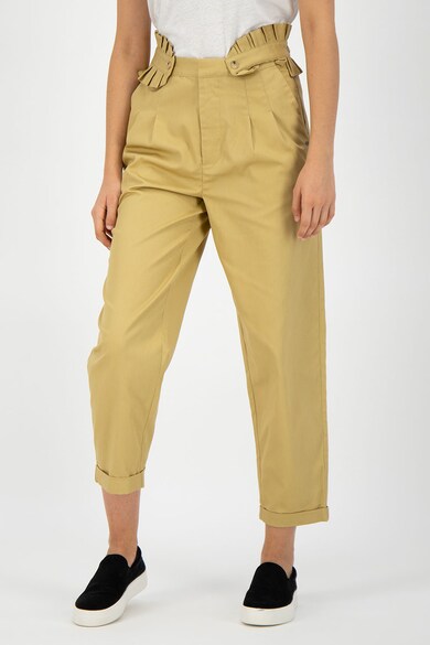 Maison Scotch Pantaloni crop cu garnituri plisate Femei