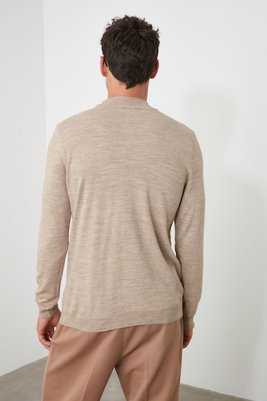 Trendyol Finomkötött pulóver rövid gallérral férfi