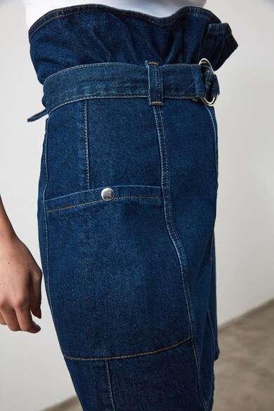 Trendyol Fusta mini din denim cu o curea Femei