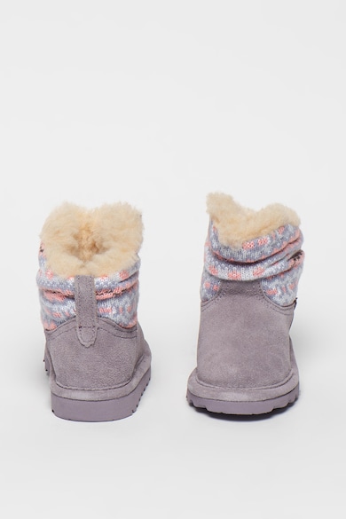 BEARPAW Cizme scurte de piele intoarsa, fara inchidere, cu insertii tricotate Virginia Fete