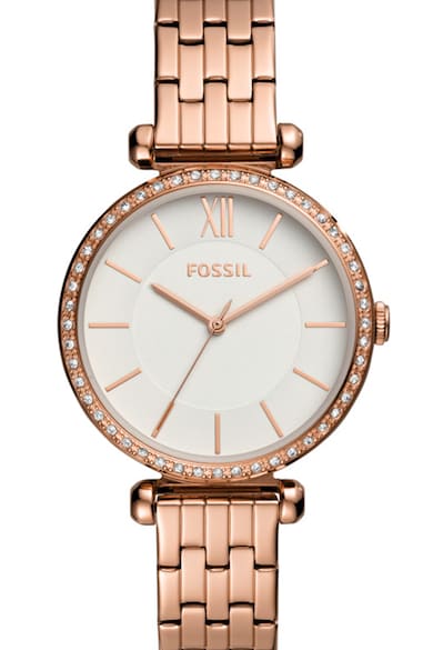 Fossil Иноксов часовник с кристали Жени