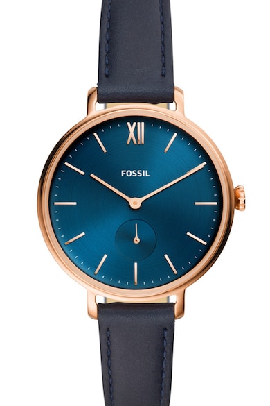 Fossil Ceas quartz cu o curea de piele Femei