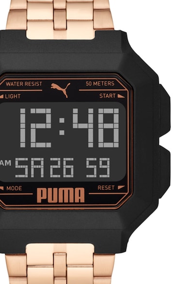 Puma Fossil, Цифров часовник с иноксова верижка Жени