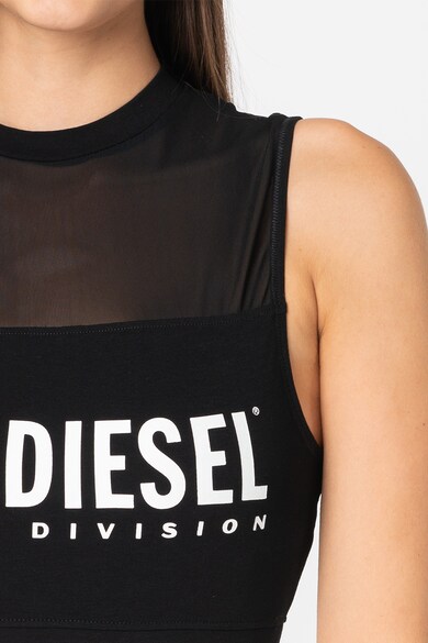 Diesel Top crop cu imprimeu logo contrastant Femei