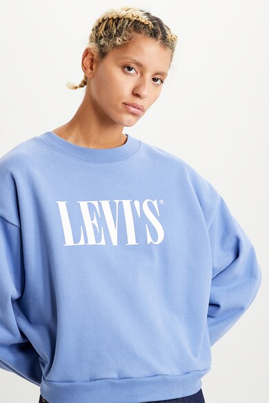 Levi's Bluza sport cu imprimeu logo si maneci cazute Femei