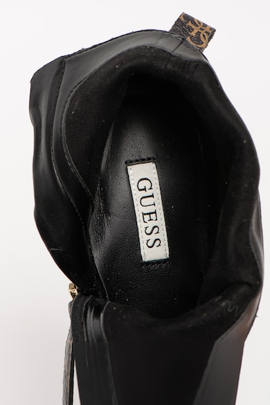 GUESS Botine de piele ecologica cu model cu monograma Femei