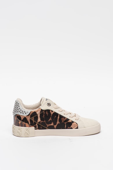 GUESS Pantofi sport cu aplicatii cu nituri si garnituri cu animal print Femei